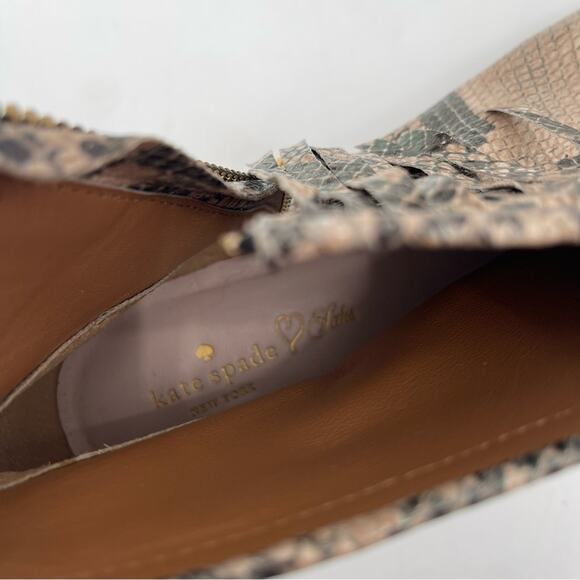 NEW KATE SPADE x SAKS Boots Bestie Fringe Bootie Snakeskin Zipper Size 7 NWOT - Picture 10 of 14